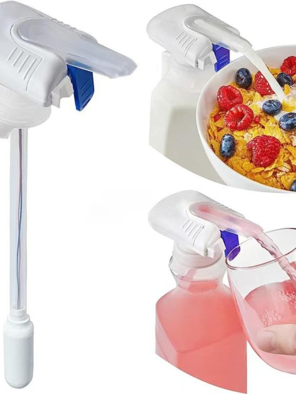 Automatic Beverage Dispenser with Straw and Spout(1 Pack)